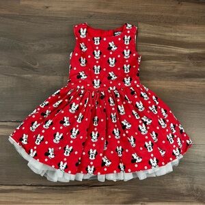 Disney Girls' Minnie Mouse Tutu Tulle Skirt Sleeveless Dress- Red - Size 4